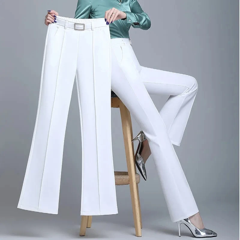 Bell Bottoms Women 2023 Summer New Ice Silk Elastic High Waist Suit Pants Female Versatile Fashion Large Size Wide Leg Trousers
Bell Bottoms Women 2023 Summer New Ice Silk Elastic High Waist Suit Pants Female Versatile Fashion Large Size Wide Leg Trousers
