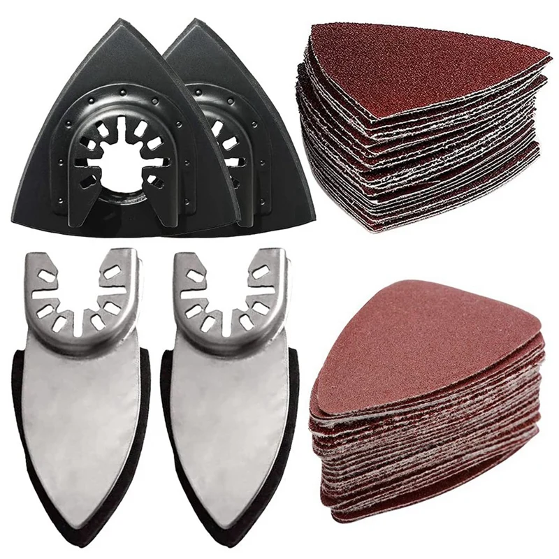 54Pcs Oscillating Tool Detail Sanding Pads Kit With Sanding Pads Sandpaper, For Wood/Plaster Other Polish Sanding
54Pcs Oscillating Tool Detail Sanding Pads Kit With Sanding Pads Sandpaper, For Wood/Plaster Other Polish Sanding