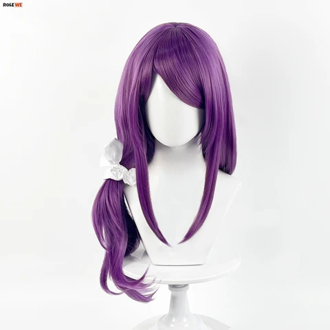 Парик для косплея Kamishiro Rize Kamishiro, длинные волнистые фиолетовые термостойкие синтетические волосы, парик с шапочкой