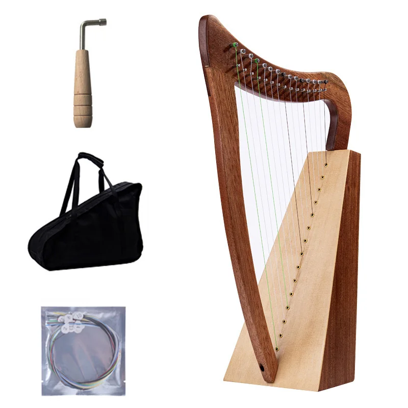 Mahogany Harp 15 String Nylon Strings With Carry Bag, Tuning Wrench For Niche Instruments Lyre Harp
Mahogany Harp 15 String Nylon Strings With Carry Bag, Tuning Wrench For Niche Instruments Lyre Harp