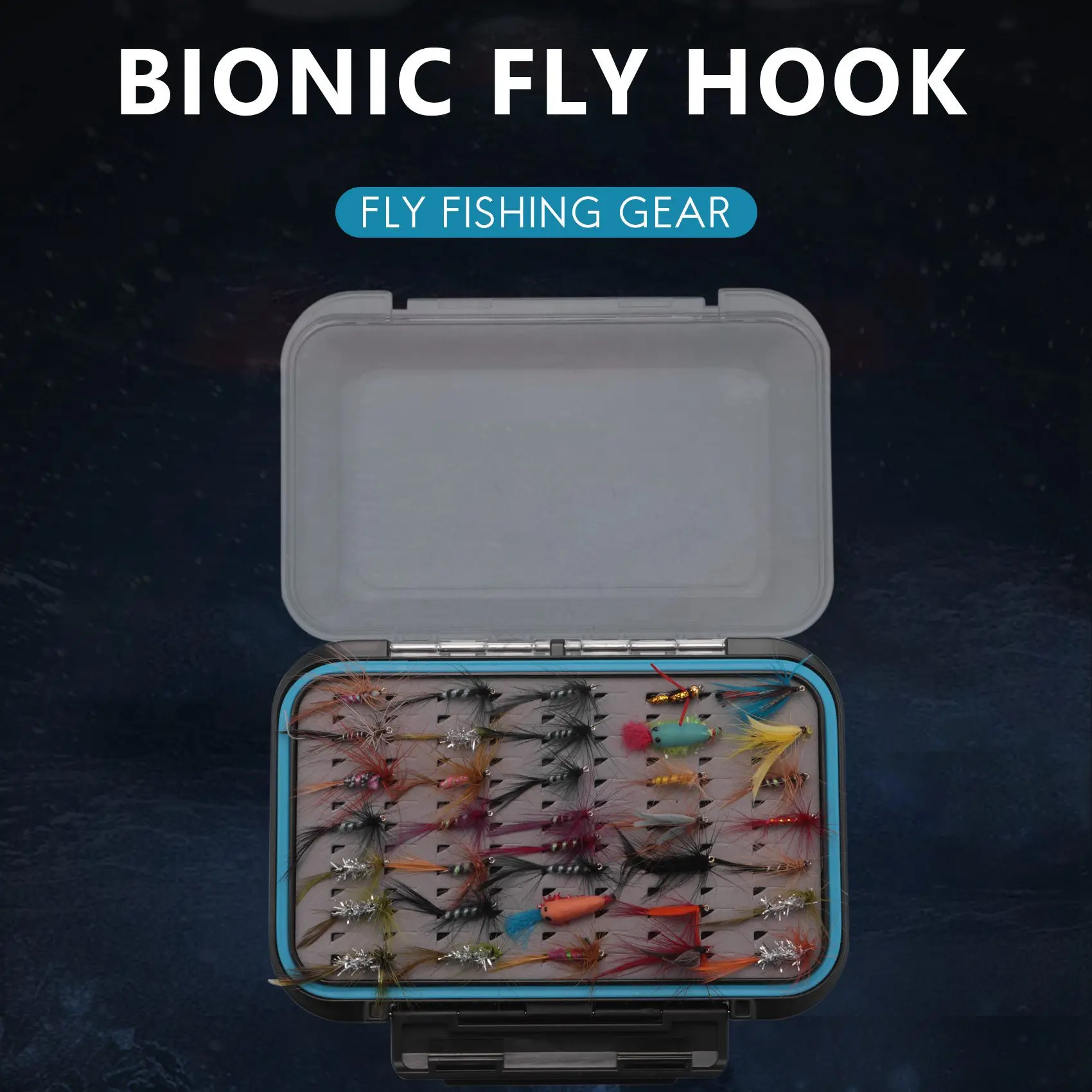 64pcs Dry Flies Bass Salmon Trouts Flies Nymph and Streamer Fly Fishing flies Kit Waterproof Fly Box for Trout Fly Fishing Flies 
64pcs Dry Flies Bass Salmon Trouts Flies Nymph and Streamer Fly Fishing flies Kit Waterproof Fly Box for Trout Fly Fishing Flies