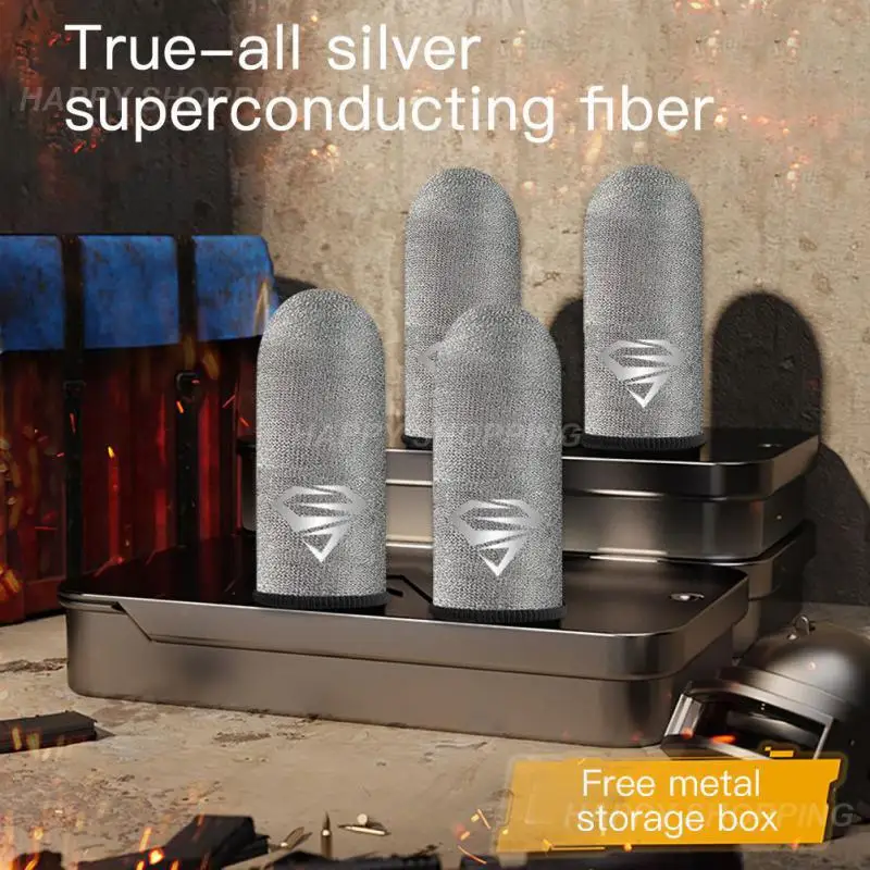 Silver Fiber 1 Pairs Finger Sleeves Sensitive Touch Screen Fingertip Cover Gloves Sweatproof Mobile Game Fingertip Gloves
Silver Fiber 1 Pairs Finger Sleeves Sensitive Touch Screen Fingertip Cover Gloves Sweatproof Mobile Game Fingertip Gloves
