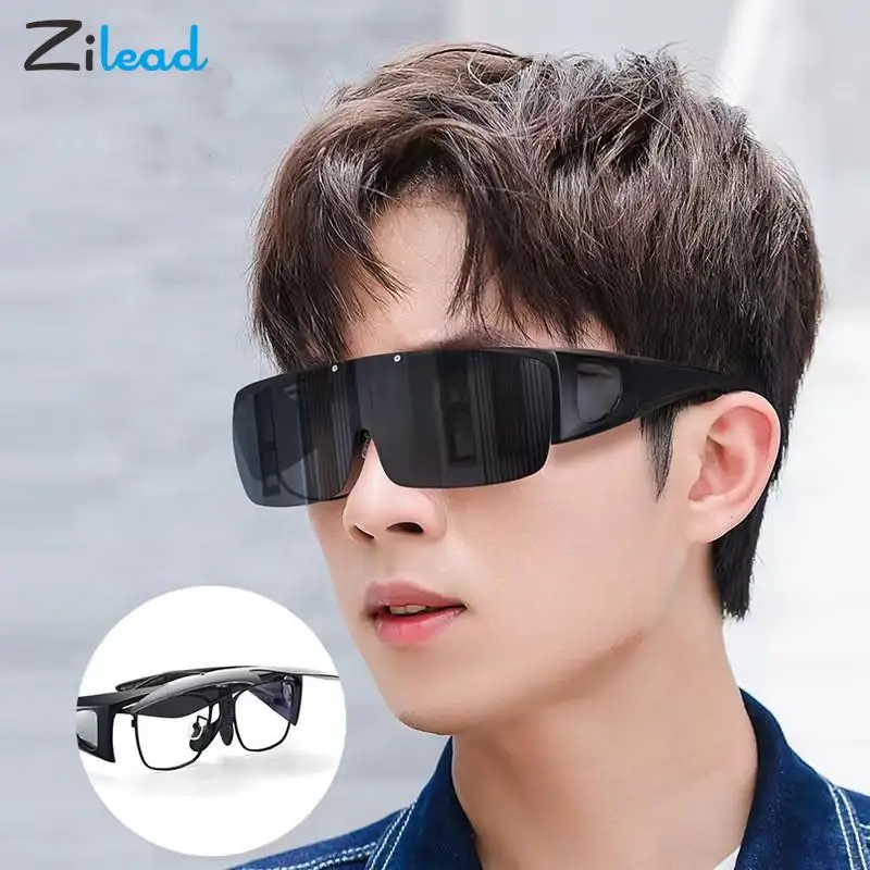 

Zilead Polarized Sunglasses Men Wear Over Myopia Prescription Glasses Photochromic Fishing Night Vision Driving Vintage Goggles