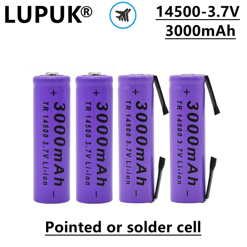 

LUPUK-14500 литий-ионная аккумуляторная батарея, 3,7 в, 3000 мАч, используется для цифровых камер, электронных сигналов, будильников и т. д.