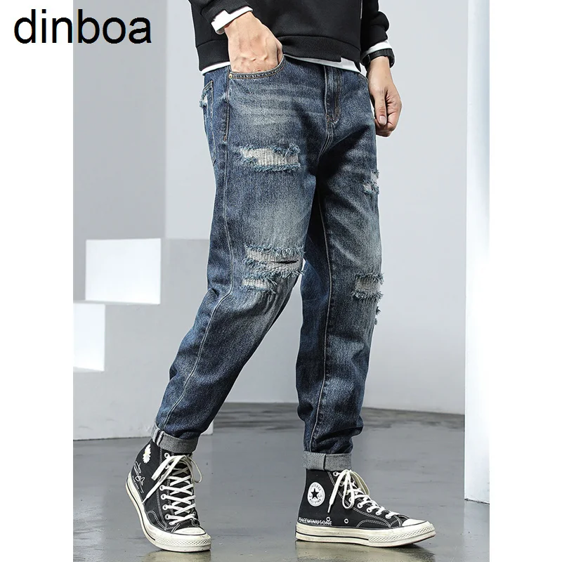 Men Clothing New Pattern Y2k Patch Jeans Loose Recreational Straight Cylinder Blue Temperament Wide Leg Trousers Autumn Female
Men Clothing New Pattern Y2k Patch Jeans Loose Recreational Straight Cylinder Blue Temperament Wide Leg Trousers Autumn Female