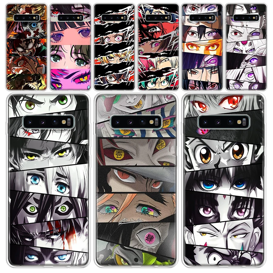 

Anime Comic Manga Eyes Transparent Soft Phone Case for Samsung Galaxy S23 S22 S21 Ultra S20 FE S10 Plus S10E S9 S8 + S7 Cover