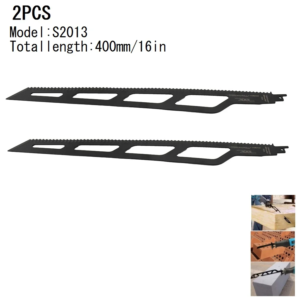 2Pcs 400MM S2013AWP Reciprocating Saw Blade Alloy Steel For Cutting Brick Concrete Plasterboard Sand-lime Brick Lightweight
2Pcs 400MM S2013AWP Reciprocating Saw Blade Alloy Steel For Cutting Brick Concrete Plasterboard Sand-lime Brick Lightweight