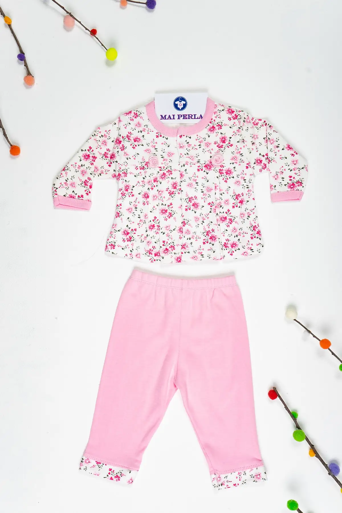 2 шт., Детская Хлопковая плиссированная одежда с цветами Хлопковый костюм для маленьких девочек 
2 шт., Детская Хлопковая плиссированная одежда с цветами Хлопковый костюм для маленьких девочек