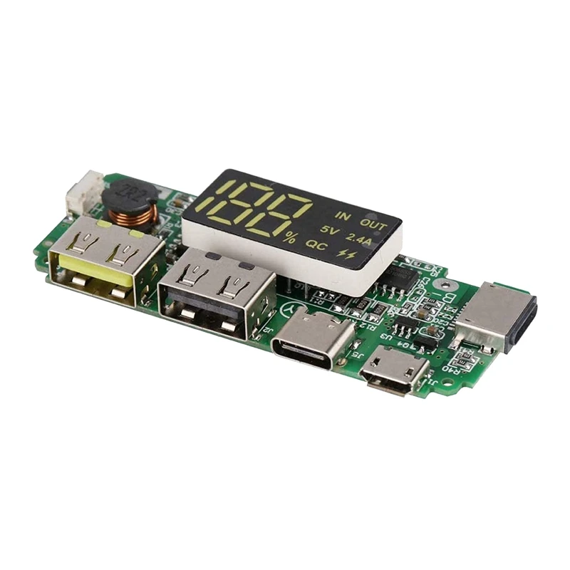 Dual USB 5V 2.4A Mobile Power Module H961-U PCBA With Overcharge And Overdischarge Short Circuit Protection DIY 4Pcs
Dual USB 5V 2.4A Mobile Power Module H961-U PCBA With Overcharge And Overdischarge Short Circuit Protection DIY 4Pcs