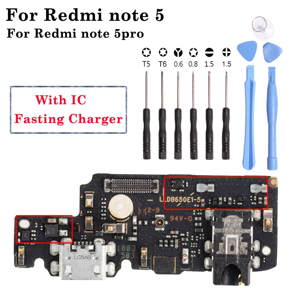 1 шт. Фирменный гибкий USB-порт для зарядки с IC Xiaomi Redmi Note 5 док-станция соединитель