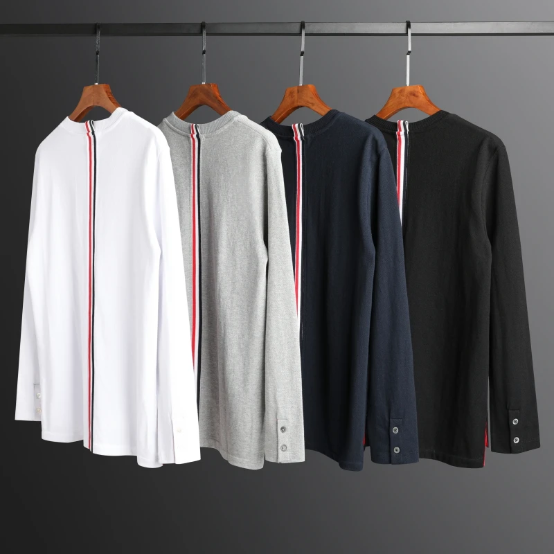 Autumn and winter TB back webbing long-sleeved T-shirt men's and women's round neck casual sports sweater bottoming shirt
Autumn and winter TB back webbing long-sleeved T-shirt men's and women's round neck casual sports sweater bottoming shirt