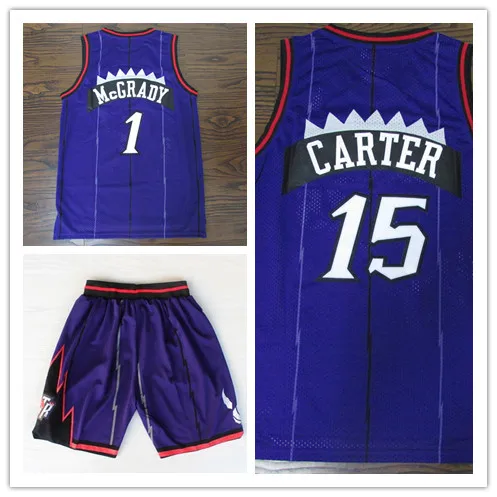 

High Quality Mens American Basketbal Jersey Toronto Sport Fans Wear T-shirt Tracy McGrady Vince Carter shorts