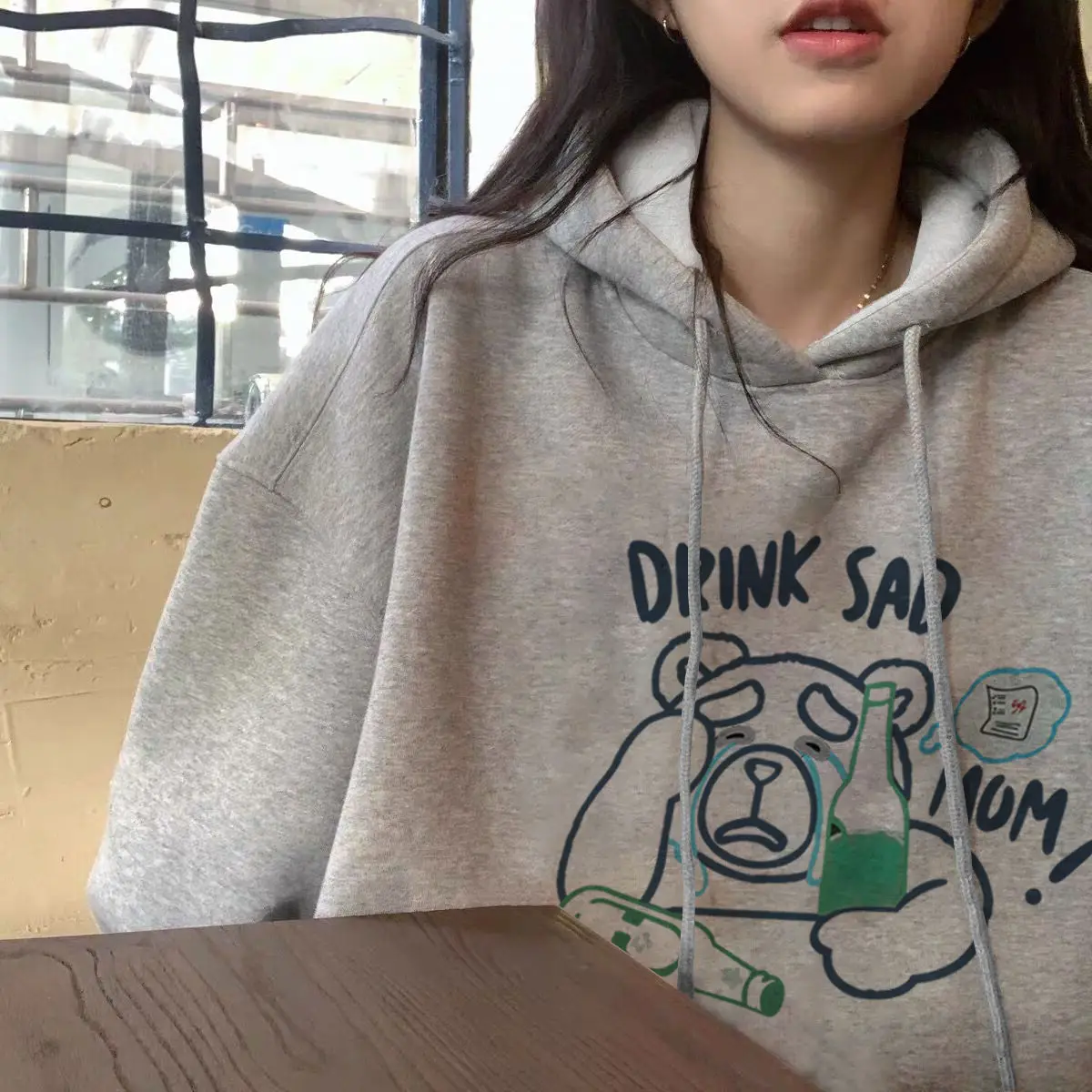 Cotton Hoodies Women Korean Fashion Autumn and Winter Oversized Long Sleeve Harajuku Sad Bear Cute Print Lady Pullover
Cotton Hoodies Women Korean Fashion Autumn and Winter Oversized Long Sleeve Harajuku Sad Bear Cute Print Lady Pullover