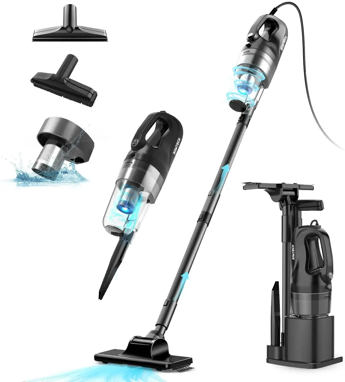 Corded Stick Vacuum Cleaner,17KPa Powerful Suction with 32Ft Cord, Cyclonic Suction System, Lightweight 6 in 1 Handheld Vacuum f
Corded Stick Vacuum Cleaner,17KPa Powerful Suction with 32Ft Cord, Cyclonic Suction System, Lightweight 6 in 1 Handheld Vacuum f
