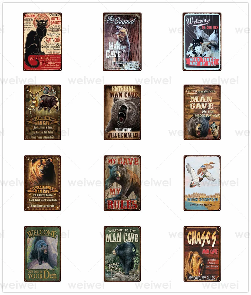 Wall Decor Metal Tin Sign Black Cat Dog Bear Animals Metal Plaque Vintage Wall Decor for Bar Club Man Cave Art Metal Poster
Wall Decor Metal Tin Sign Black Cat Dog Bear Animals Metal Plaque Vintage Wall Decor for Bar Club Man Cave Art Metal Poster