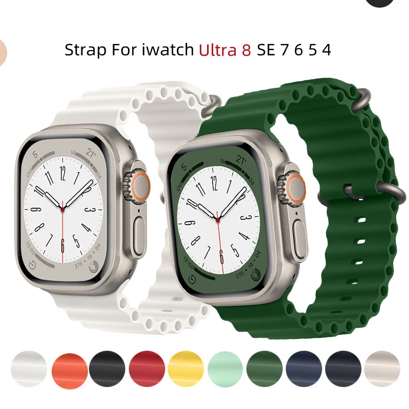 Silicone Strap for Apple Watch Band 45mm 44mm 49mm 40mm 41mm Series UItra 8 7 6 5 4 SE Wristband iWatch 3 42mm 38mm Bracelet
Silicone Strap for Apple Watch Band 45mm 44mm 49mm 40mm 41mm Series UItra 8 7 6 5 4 SE Wristband iWatch 3 42mm 38mm Bracelet