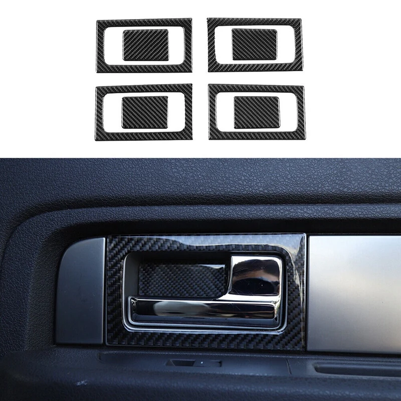 Car Inner Door Handle Cover Trim Decoration Stickers For Ford F150 2009-2014 Accessories - Soft Carbon Fiber 
Car Inner Door Handle Cover Trim Decoration Stickers For Ford F150 2009-2014 Accessories - Soft Carbon Fiber