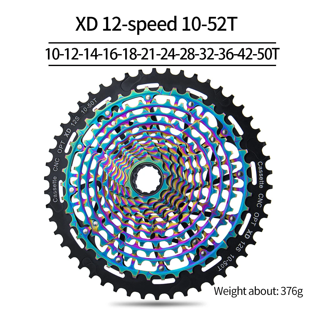 Mountain Bike Flywheel 10-50T Integrated 10-52T Integrated Cassette Shift High Hardness Steel XD12 Speed 2022 New
Mountain Bike Flywheel 10-50T Integrated 10-52T Integrated Cassette Shift High Hardness Steel XD12 Speed 2022 New