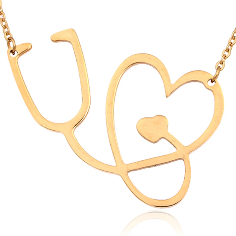 Heart Stethoscope Pendants Necklaces for Women Long Chain Stainless Steel Lariat Necklace Medical Jewelry for Nurse Doctor Gifts
Heart Stethoscope Pendants Necklaces for Women Long Chain Stainless Steel Lariat Necklace Medical Jewelry for Nurse Doctor Gifts