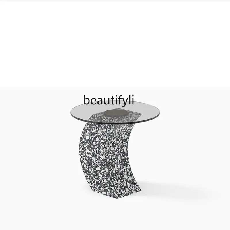 yj Italian Marble Corner Table Round Living Room Glass Side Table Modern Nordic Minimalism Creative Side Table
yj Italian Marble Corner Table Round Living Room Glass Side Table Modern Nordic Minimalism Creative Side Table