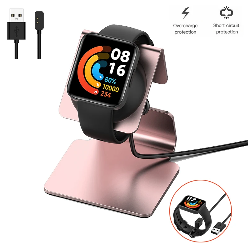 Watch Charger Holder 5V 1A Fast Charging Station Aluminium Holder Non-Slip Mat Silicone Card Coil for Redmi Watch 3/Watch 2
Watch Charger Holder 5V 1A Fast Charging Station Aluminium Holder Non-Slip Mat Silicone Card Coil for Redmi Watch 3/Watch 2