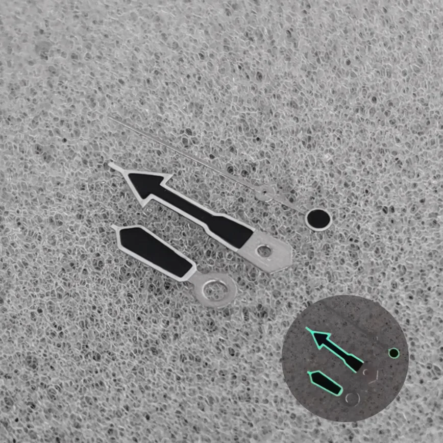 Watch Accessories Watch Hands Three Hands White Edge Black Green Luminous Watch Hands Suitable for NH35/NH36/4R/S7 Movement
Watch Accessories Watch Hands Three Hands White Edge Black Green Luminous Watch Hands Suitable for NH35/NH36/4R/S7 Movement