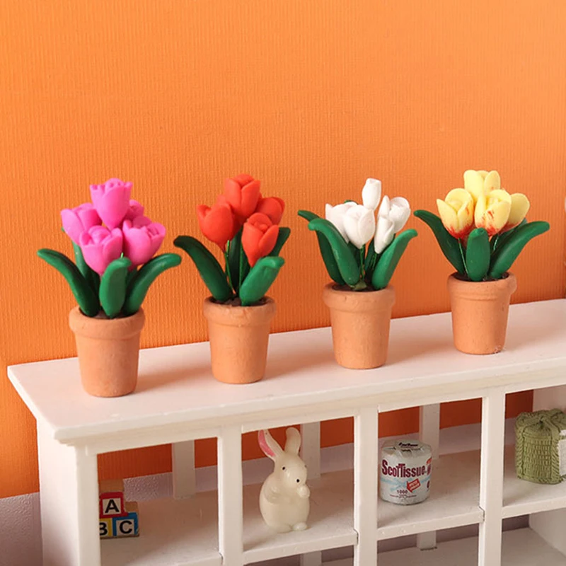 1:12 Dollhouse Miniature Tulip Potted Plant Flower Pot Bonsai Model Fairy Garden Decor Toy Doll House Accessories
1:12 Dollhouse Miniature Tulip Potted Plant Flower Pot Bonsai Model Fairy Garden Decor Toy Doll House Accessories