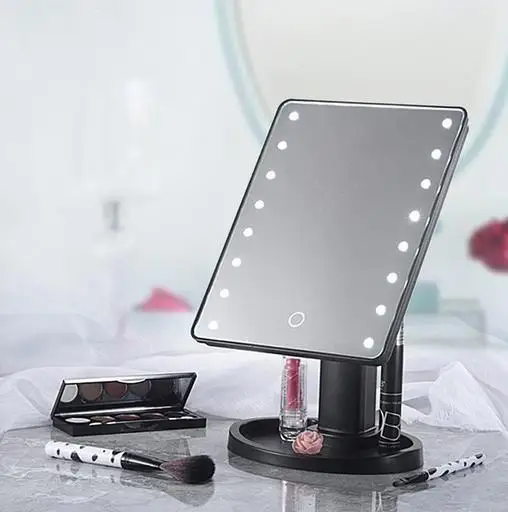 LED girl makeup mirror desktop 360 rotating vanity mirror touch sensor (black 22LED)
LED girl makeup mirror desktop 360 rotating vanity mirror touch sensor (black 22LED)