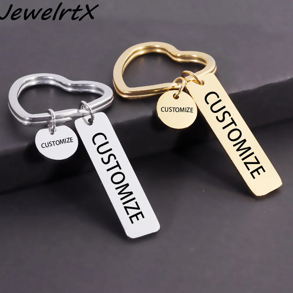 Брелок из нержавеющей стали с круглым и квадратным кулоном, унисекс 
Брелок из нержавеющей стали с круглым и квадратным кулоном, унисекс