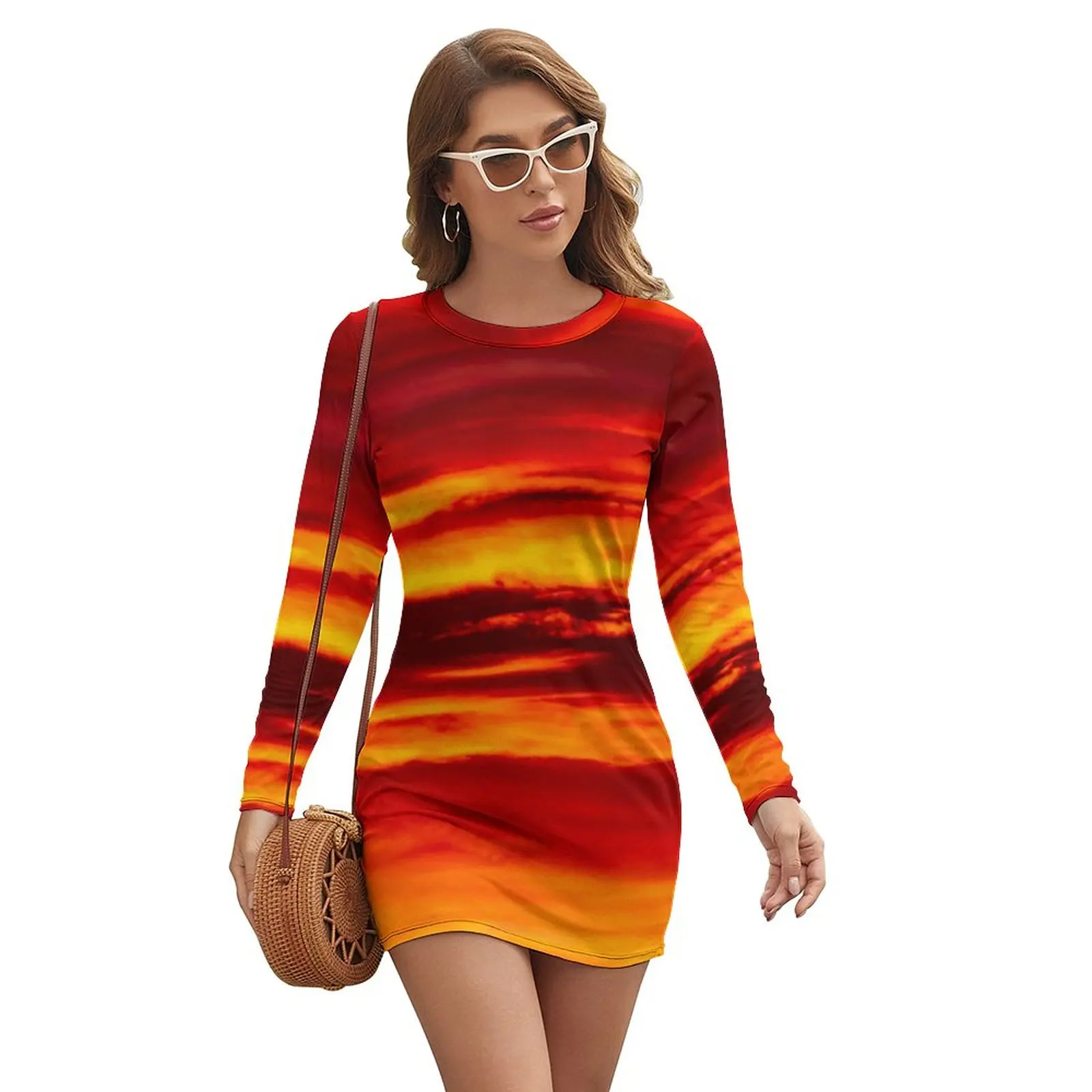 Colorful Sky Print Dress Long Sleeve Bright Red Sunset Cute Dresses Autumn Women Street Fashion Trendy Bodycon Dress Big Size
Colorful Sky Print Dress Long Sleeve Bright Red Sunset Cute Dresses Autumn Women Street Fashion Trendy Bodycon Dress Big Size