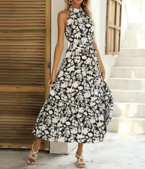 Summer Dresses for Women 2023 Round Neck French Style Neck Hanging Women's Dress Sleeveless Split Floral Print Sexy Dress
Summer Dresses for Women 2023 Round Neck French Style Neck Hanging Women's Dress Sleeveless Split Floral Print Sexy Dress