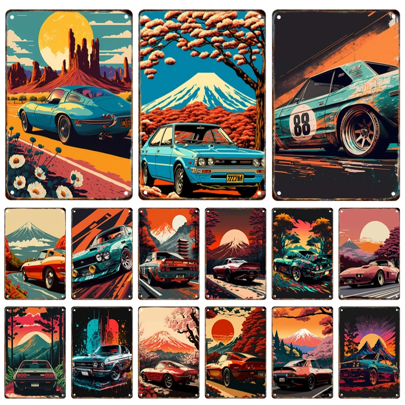 Japanese Style Sports Car Metal Signage Tin Painting Vintage Mt. Fuji Car Poster Plaque Home Garage Club Wall Art Decor Mural
Japanese Style Sports Car Metal Signage Tin Painting Vintage Mt. Fuji Car Poster Plaque Home Garage Club Wall Art Decor Mural
