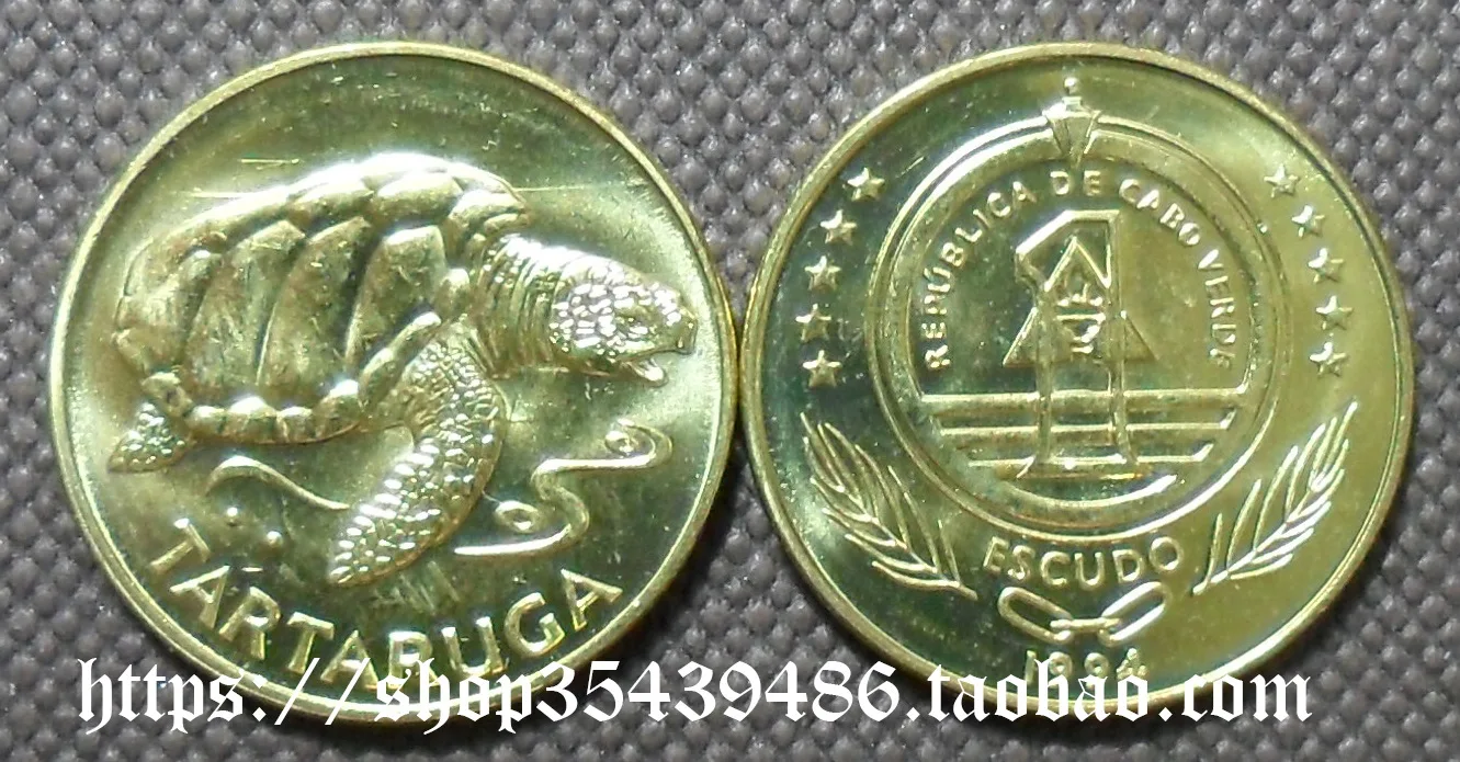 

Монеты Кабо-Верде 1994 черепаха 1 эскудо в циркуляции