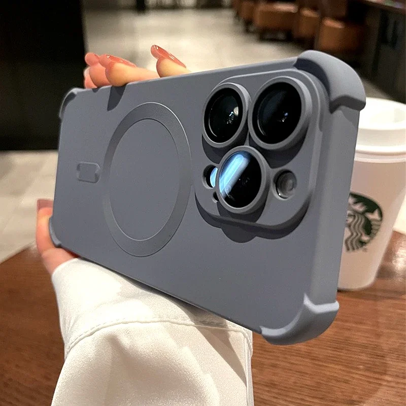 Silicone Shockproof Soft Case For iPhone 14 13 12 15 Pro Max Plus For Magsafe Wireless Charge Matte Lens Protection Cases Cover
Silicone Shockproof Soft Case For iPhone 14 13 12 15 Pro Max Plus For Magsafe Wireless Charge Matte Lens Protection Cases Cover