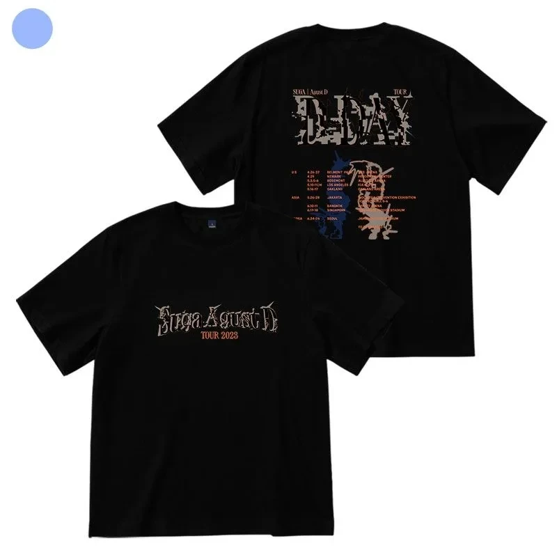 Kpop D-DAY AgustD Print T-Shirt Men Women Fashion Casual Short Sleeve Harajuku Loose Oversized Tops Black Texture Print T-Shirts
Kpop D-DAY AgustD Print T-Shirt Men Women Fashion Casual Short Sleeve Harajuku Loose Oversized Tops Black Texture Print T-Shirts