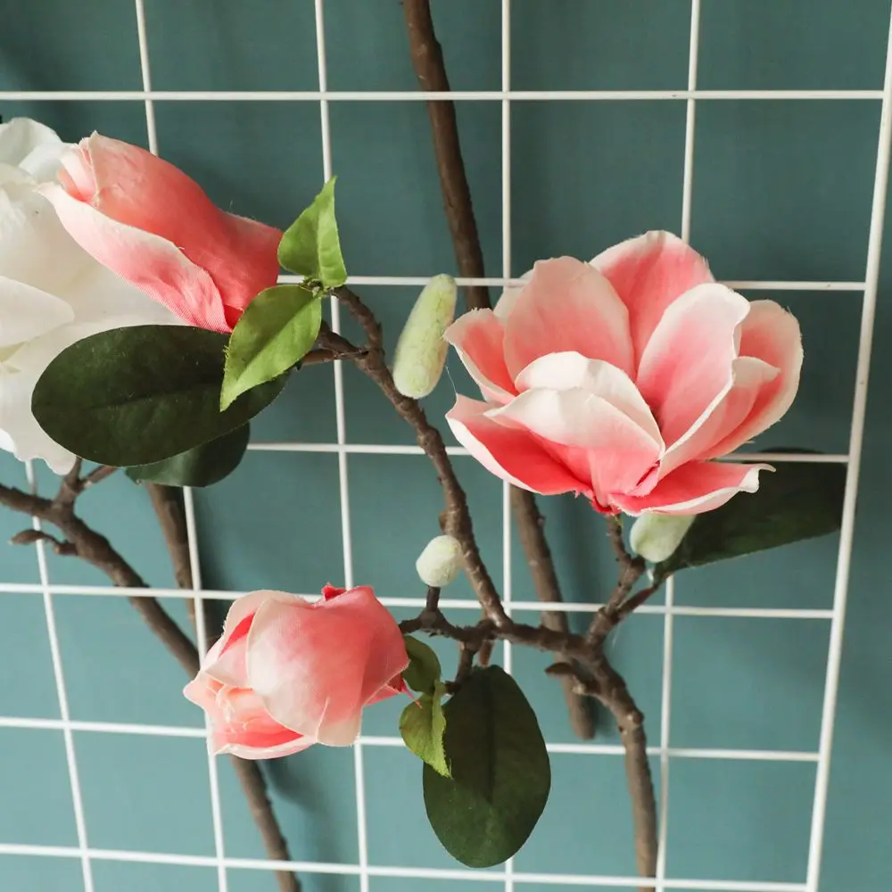 Artificial Flower 57cm Magnolia Flowers Branch for Wedding Party Garden Silk Fake Flower Table Home Living Room Decoration
Artificial Flower 57cm Magnolia Flowers Branch for Wedding Party Garden Silk Fake Flower Table Home Living Room Decoration