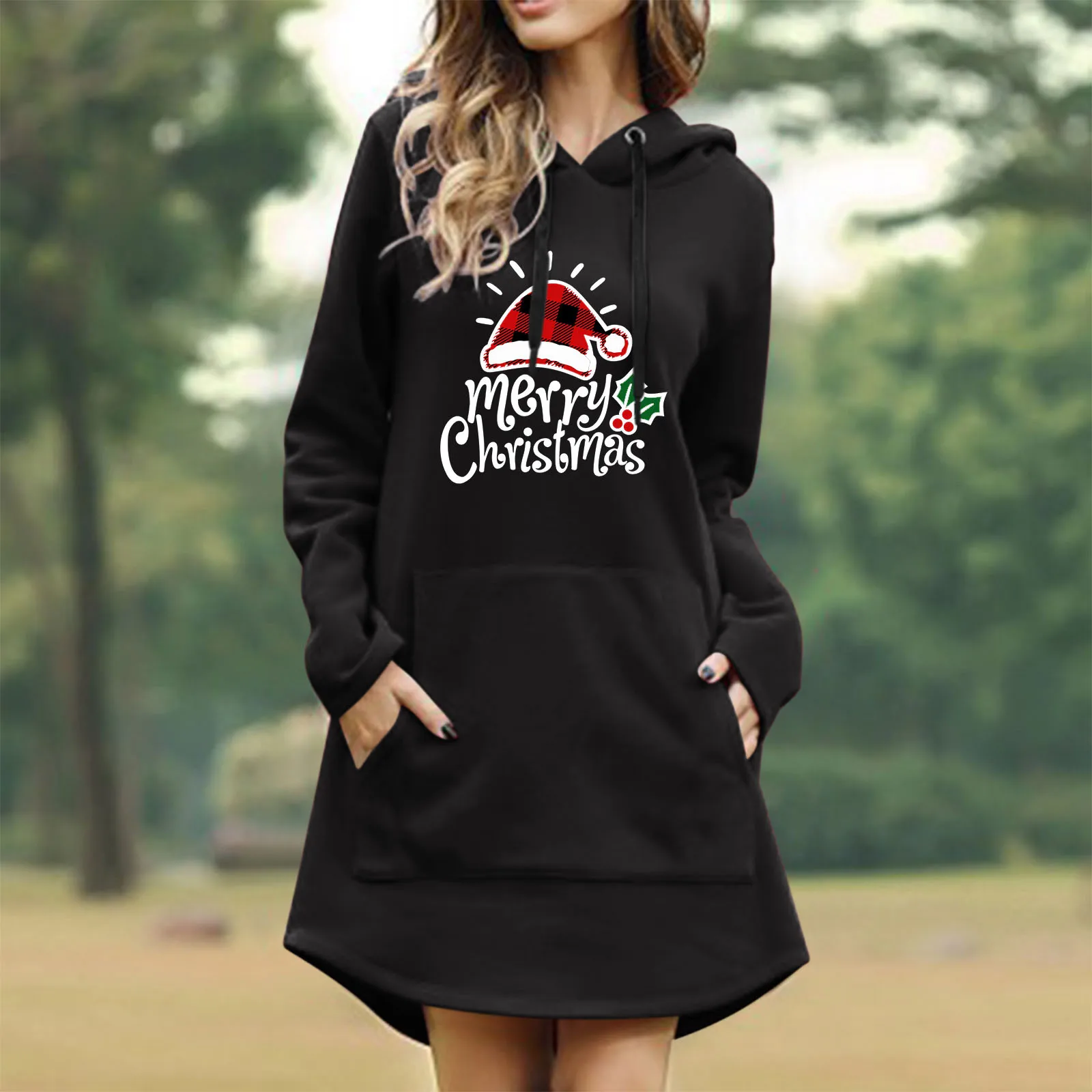 Ladies Drawstring Christmas Print Top Hooded Pocket Long Sleeve Sweatshirts Zip up Hoodie Long Women Hoodies for Women Casual
Ladies Drawstring Christmas Print Top Hooded Pocket Long Sleeve Sweatshirts Zip up Hoodie Long Women Hoodies for Women Casual