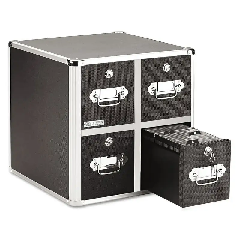 

Ideastream 4-drawer Cd File Cabinet, Holds 660 Folders Or 240 Slim/120 Standard Cases, Black