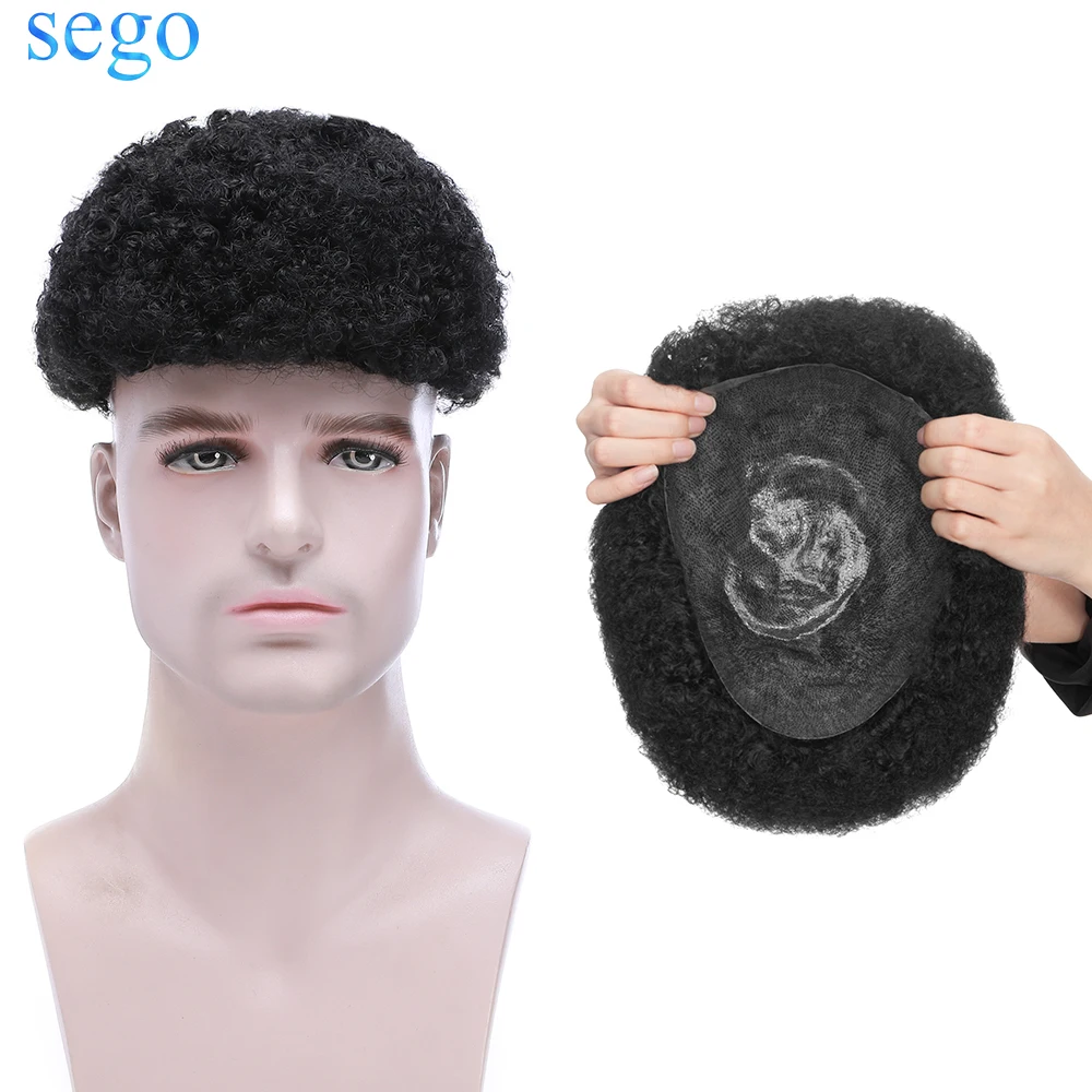 SEGO 6mm Afro Curly Men Toupee V-loop 0.1mm PU Hairpieces Natural Human Hair System Replacement Durable Wig For Men Density 130%
SEGO 6mm Afro Curly Men Toupee V-loop 0.1mm PU Hairpieces Natural Human Hair System Replacement Durable Wig For Men Density 130%