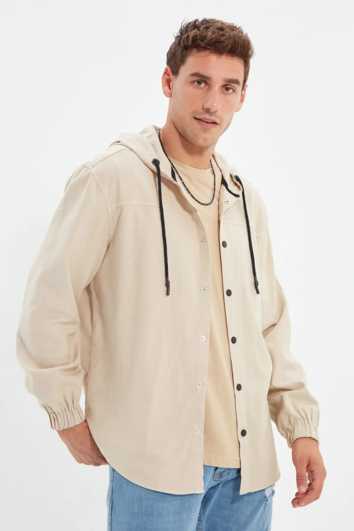 Trendyol Men 'S Regular Fit Hooded Long-Sleeve Popper It Should COVER shirt TMNAW22GO0029
Trendyol Men 'S Regular Fit Hooded Long-Sleeve Popper It Should COVER shirt TMNAW22GO0029