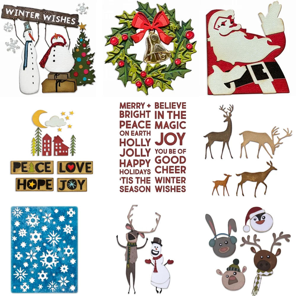 Christmas Santa Claus Deer DIY Craft Metal Cutting Die Scrapbook Embossed Paper Card Album Craft Template Stencil Dies
Christmas Santa Claus Deer DIY Craft Metal Cutting Die Scrapbook Embossed Paper Card Album Craft Template Stencil Dies
