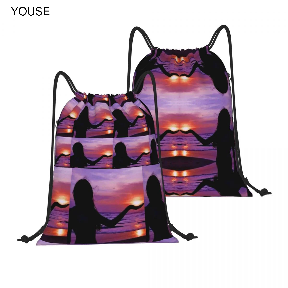 Drawstring Backpack Casual Lightweight Drawstring Backpack with Sunrise and Sunset Themed Patterns for Outdoors
Drawstring Backpack Casual Lightweight Drawstring Backpack with Sunrise and Sunset Themed Patterns for Outdoors