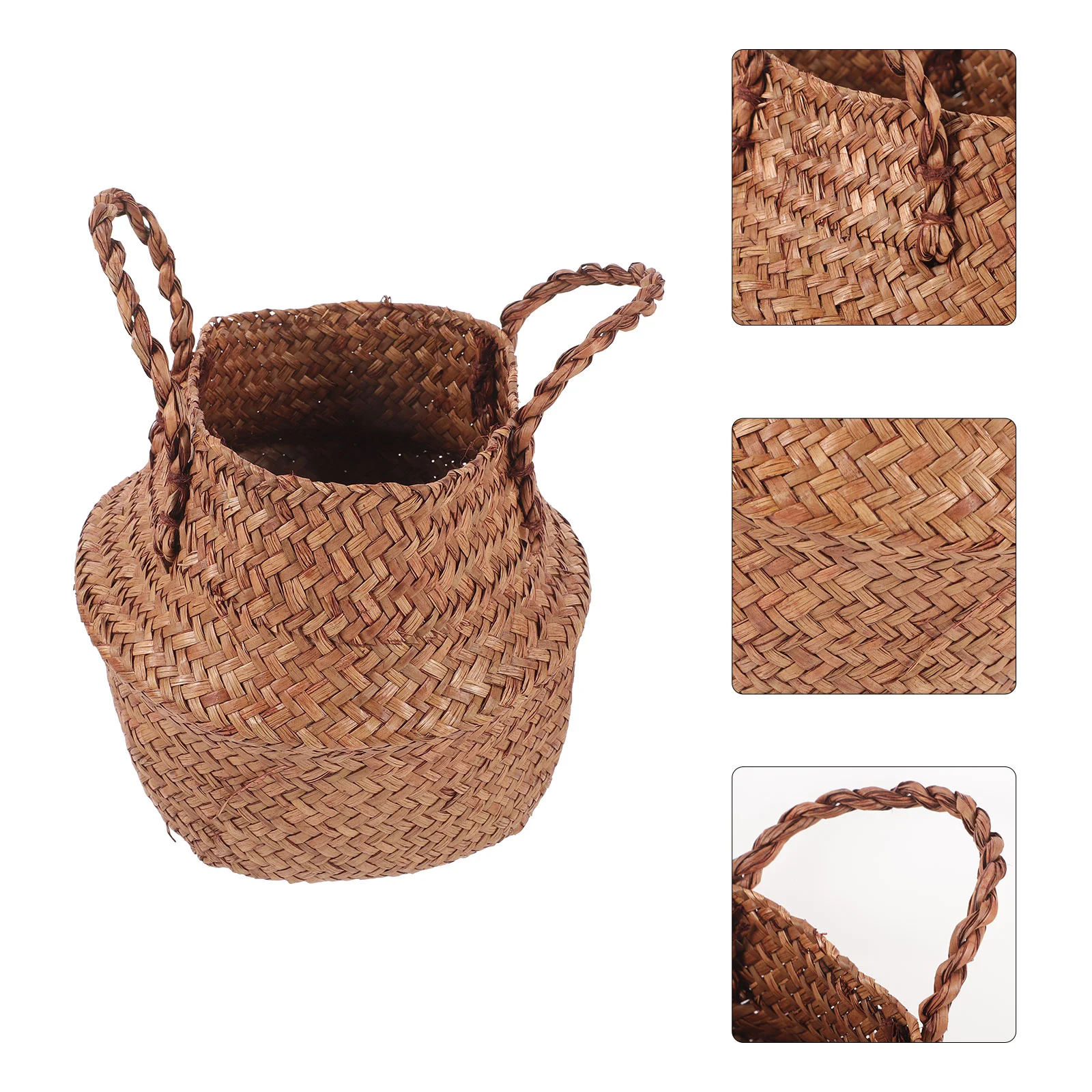 Woven Hamper Seagrass Flower Basket Round Braided 22x20cm Easter Bin Shoe Storage Coffee Seaweed Baskets
Woven Hamper Seagrass Flower Basket Round Braided 22x20cm Easter Bin Shoe Storage Coffee Seaweed Baskets
