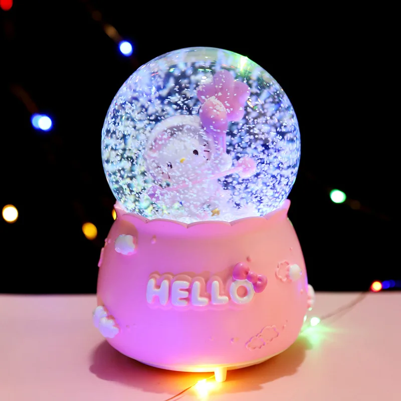 Kawaii Hello Kitty Cute Snowflake Music Music Box Crystal Globe Decoration Girl Birthday Gift Manual Snowflake Holiday Gifts
Kawaii Hello Kitty Cute Snowflake Music Music Box Crystal Globe Decoration Girl Birthday Gift Manual Snowflake Holiday Gifts