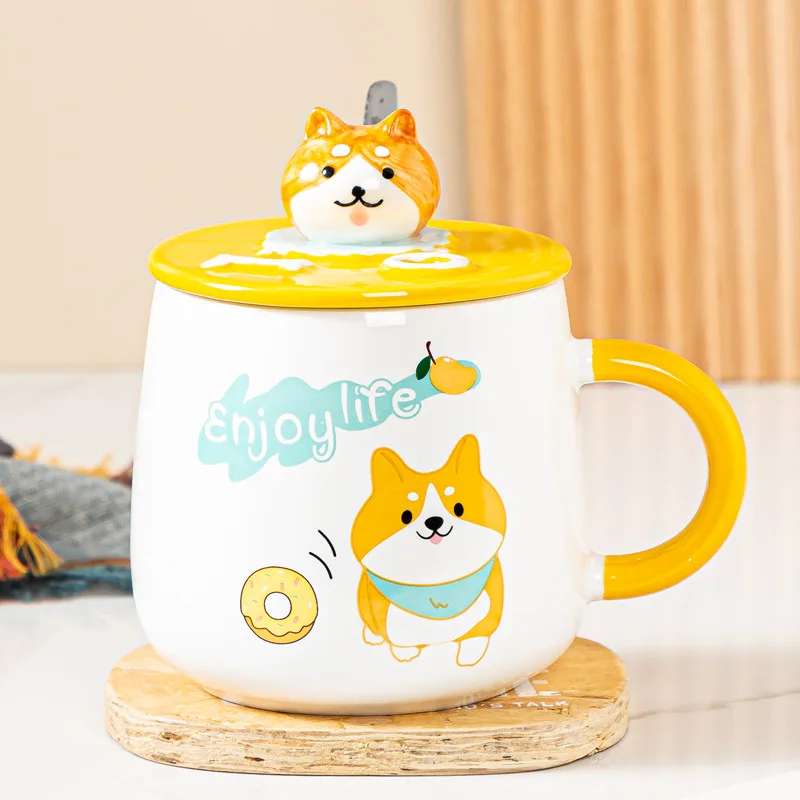 New Cute Cartoon Ceramic Water Mug With Lid Spoon Coffee Mugs Mug for Tea Cup of Coffee Cups Drinkware Original Beautiful Beer 
New Cute Cartoon Ceramic Water Mug With Lid Spoon Coffee Mugs Mug for Tea Cup of Coffee Cups Drinkware Original Beautiful Beer