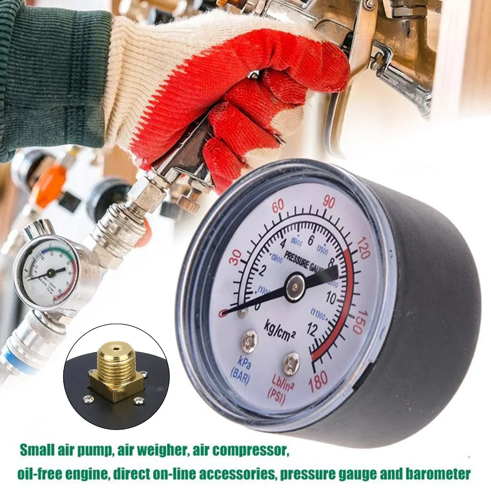 Hot Selling Air Compressor Pneumatic Hydraulic Fluid Pressure Gauge 0-12Bar / 0-180PSI Bar Air Pressure Gauge
Hot Selling Air Compressor Pneumatic Hydraulic Fluid Pressure Gauge 0-12Bar / 0-180PSI Bar Air Pressure Gauge