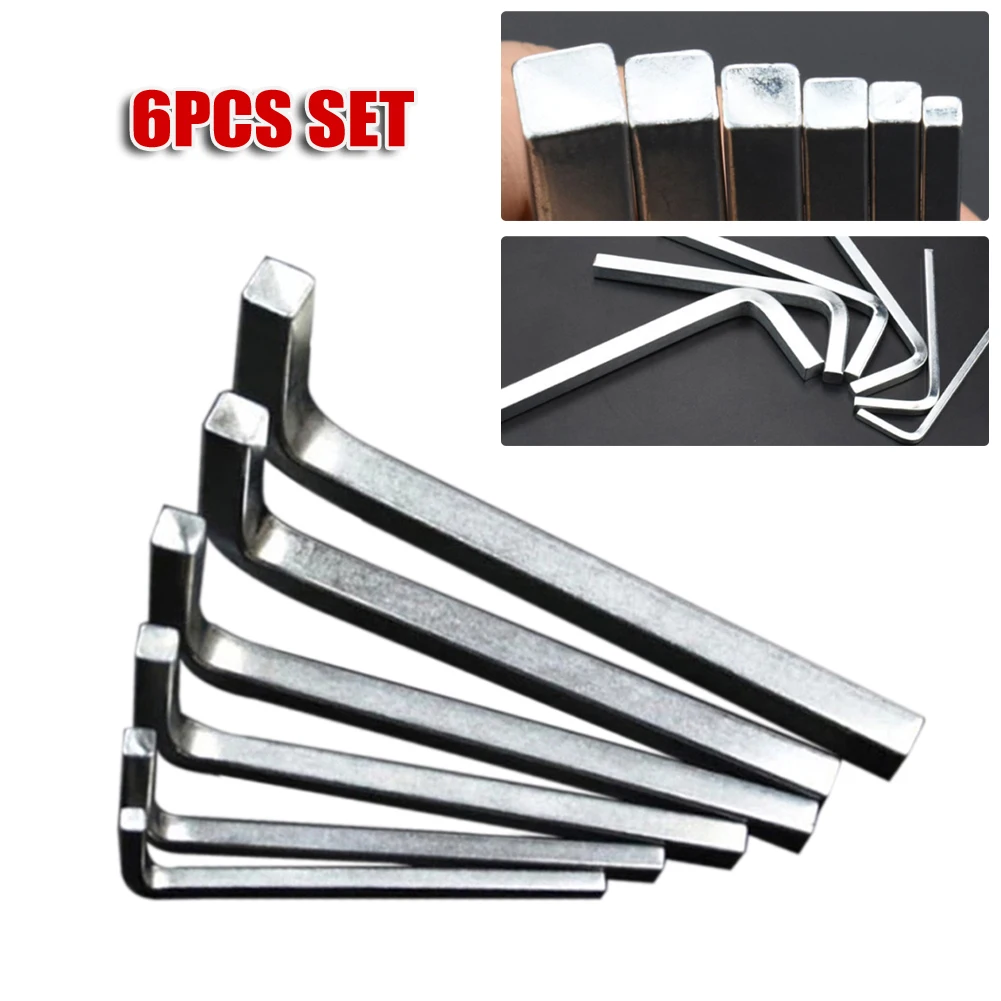 6Pcs Head Wrench L Shape Square Head Wrench Tighten The Square Screw Best Price Chromium Vanadium Steel Brand New
6Pcs Head Wrench L Shape Square Head Wrench Tighten The Square Screw Best Price Chromium Vanadium Steel Brand New