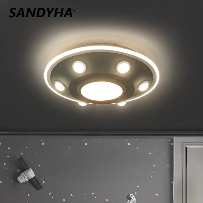SANDYHA Nordic Modern LED Ceiling Lamps for Boy Children's Room Bedroom 2022 New Creative Round Acrylic UFO Hanging Lights 
SANDYHA Nordic Modern LED Ceiling Lamps for Boy Children's Room Bedroom 2022 New Creative Round Acrylic UFO Hanging Lights
