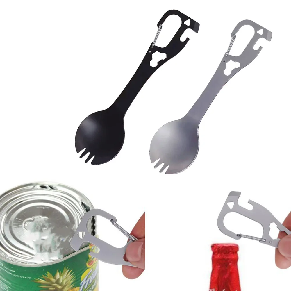 1pc Multifunctional Fork Spoon Portable Camping Tableware Quick Buckle Bottle Opener Can Opener External Hexagon Outdoor Tools
1pc Multifunctional Fork Spoon Portable Camping Tableware Quick Buckle Bottle Opener Can Opener External Hexagon Outdoor Tools