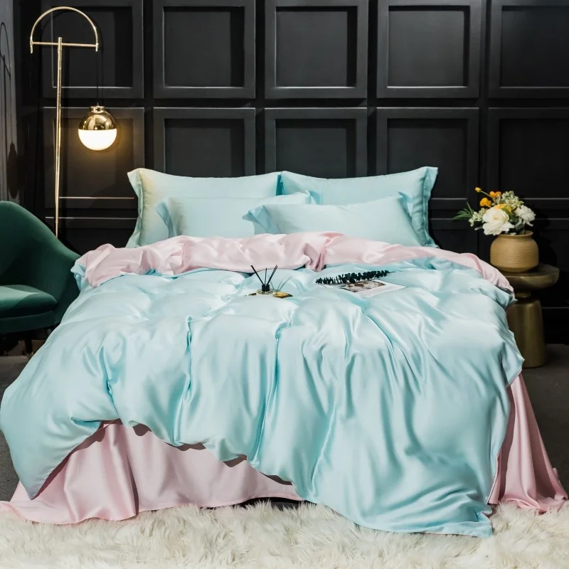 Duvet cover with Bue and Pink 2 color Fresh Simple style Bedding Set Queen King size High Thread Count Long Staple Bed sheet set
Duvet cover with Bue and Pink 2 color Fresh Simple style Bedding Set Queen King size High Thread Count Long Staple Bed sheet set
